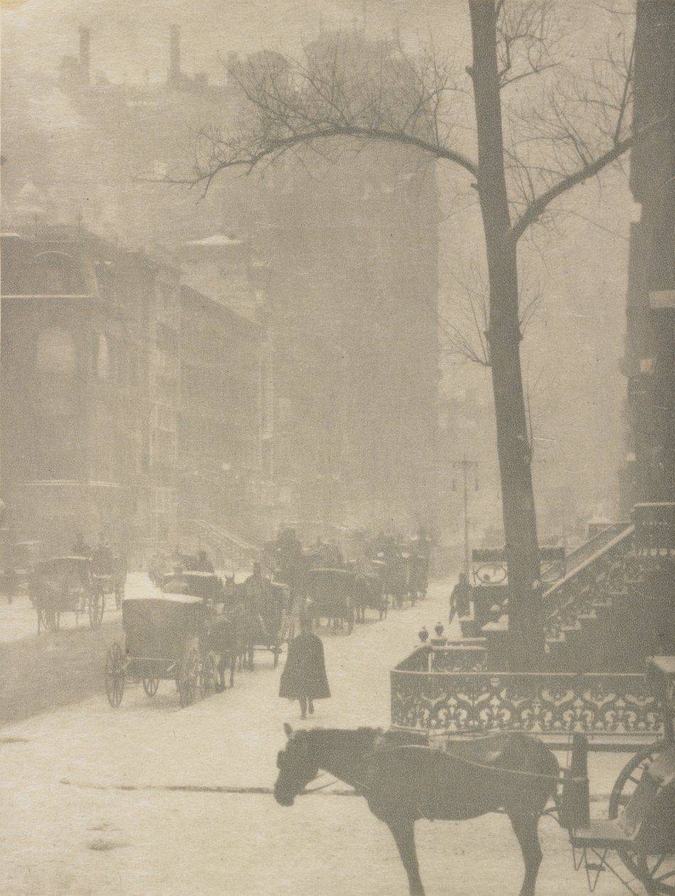 Gatan, design för en affisch (fotogravyr) av Alfred Stieglitz