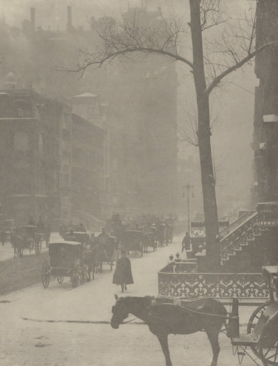 Gatan, Fifth Avenue av Alfred Stieglitz