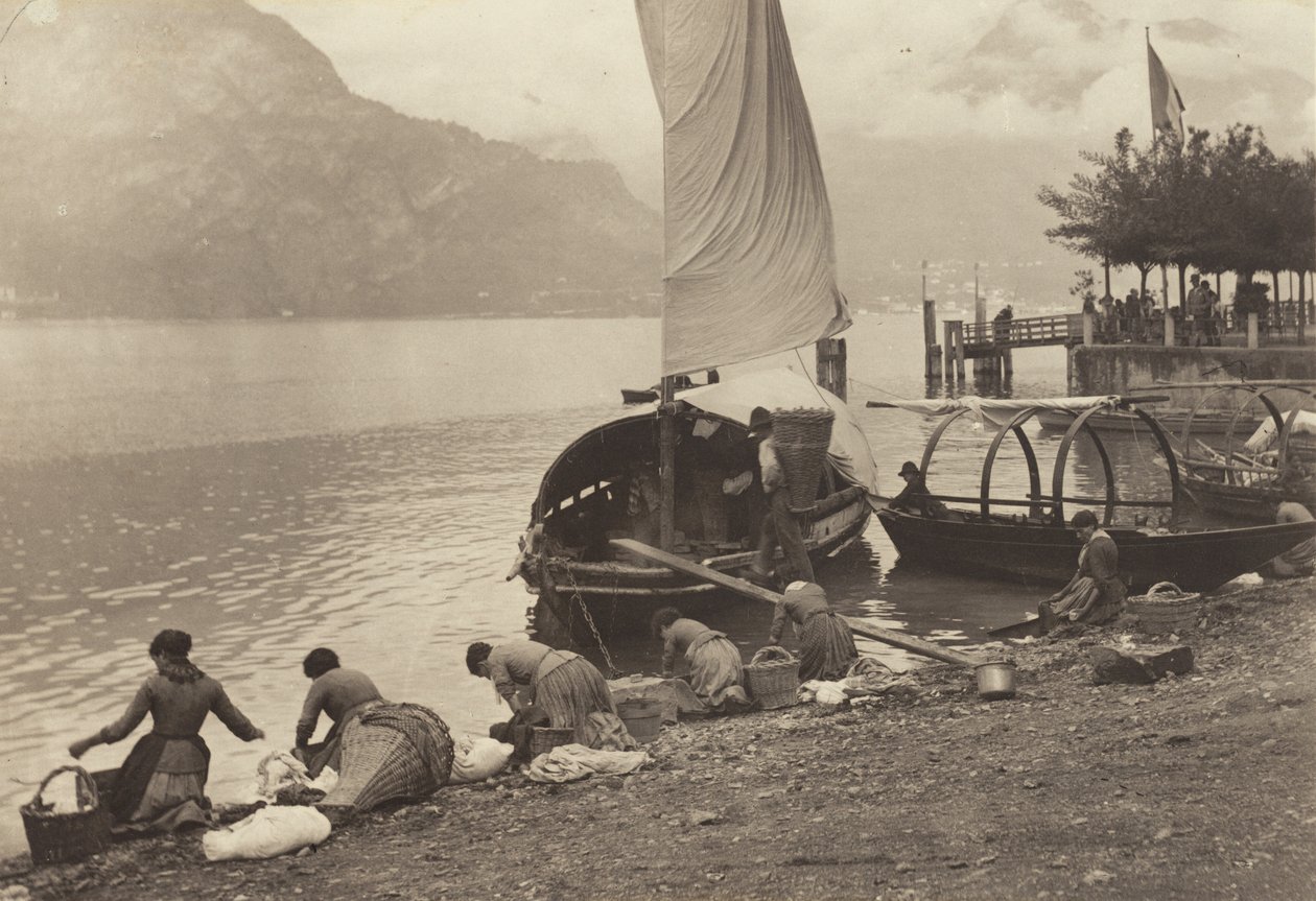 Tvätterskor vid Comosjön av Alfred Stieglitz