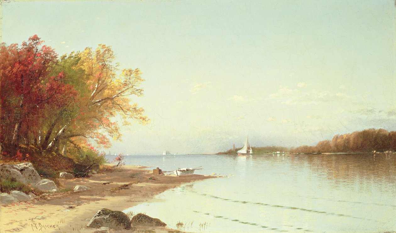 Narragansett Bay, höst, Rhode Island av Alfred Thompson Bricher