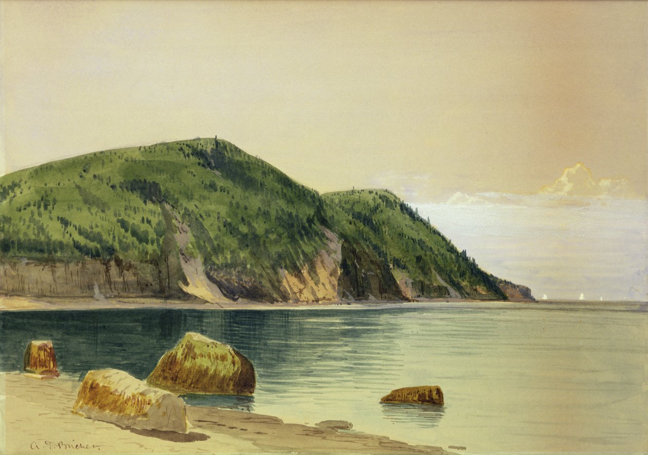 Rocky Shore (akvarell på kartong) av Alfred Thompson Bricher