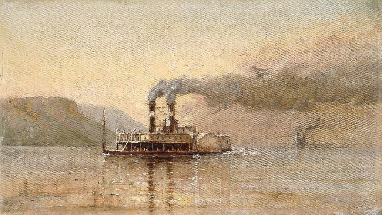 Staden Saint Paul, Dubuque, ca 1866 av Alfred Thompson Bricher