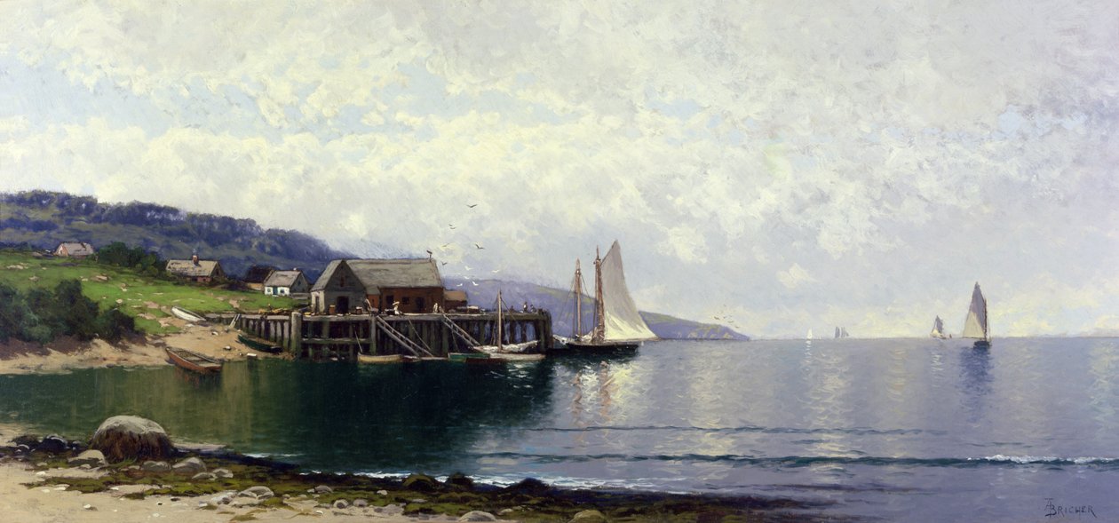 The Landing, Bailey Island, Maine, ca 1907 (olja på duk) av Alfred Thompson Bricher