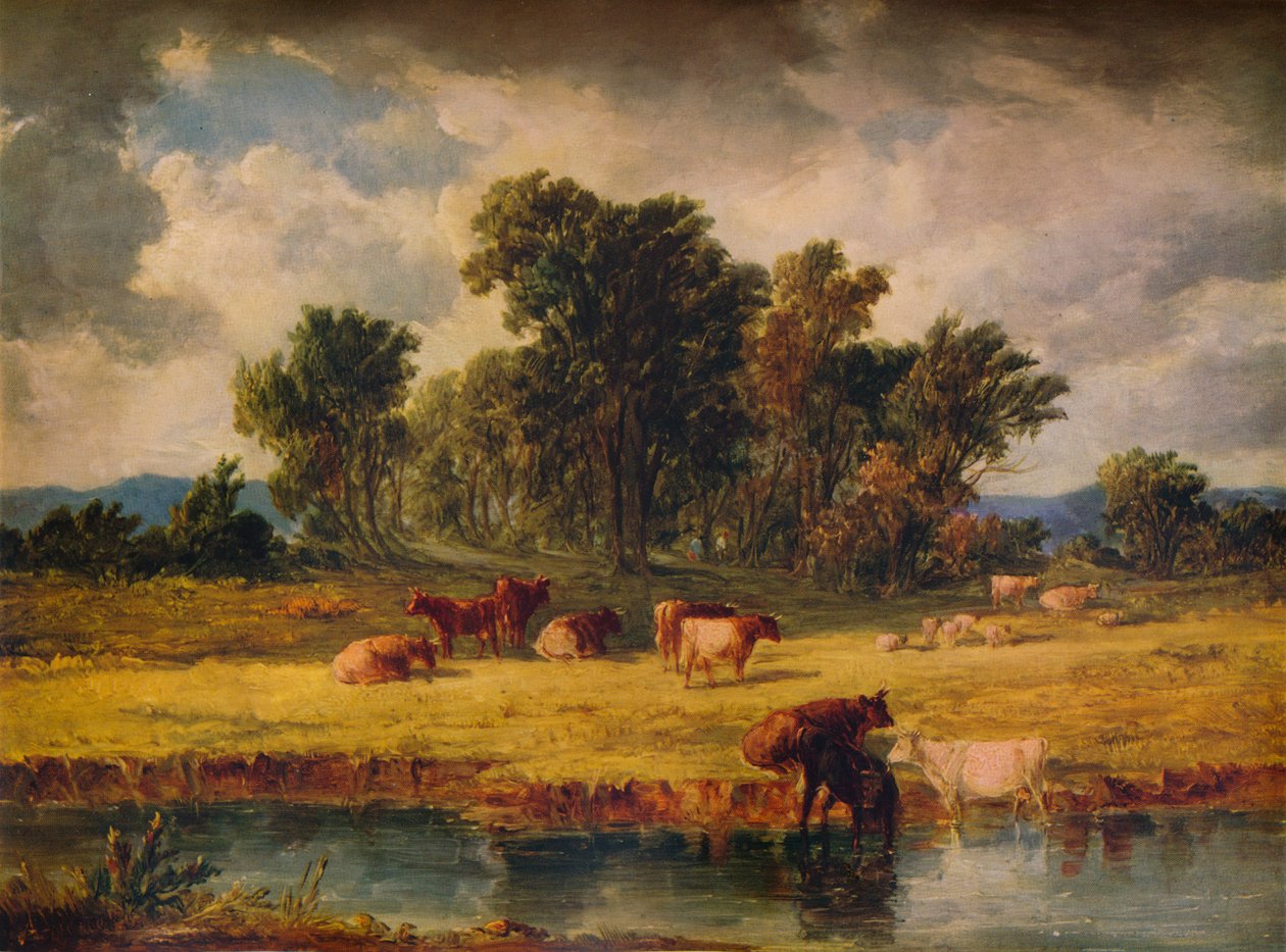 Banks of the Envy, nära Rhuddlan, 1852, 1938 av Alfred Vickers