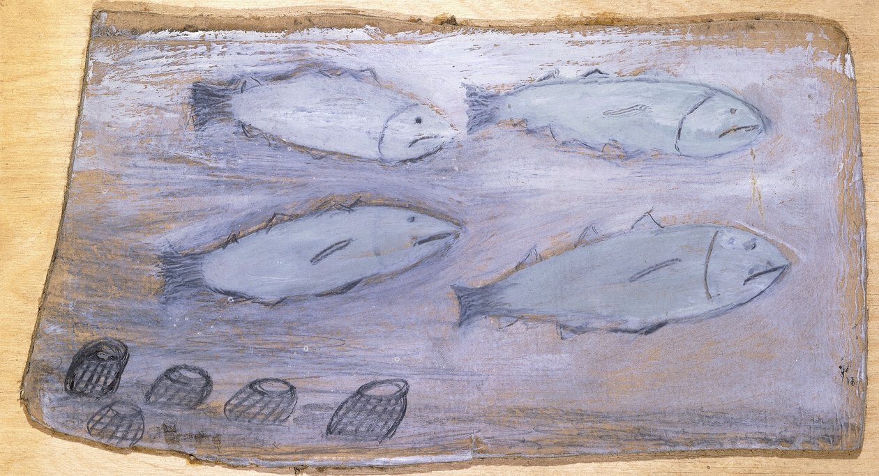 Fyra fiskar av Alfred Wallis