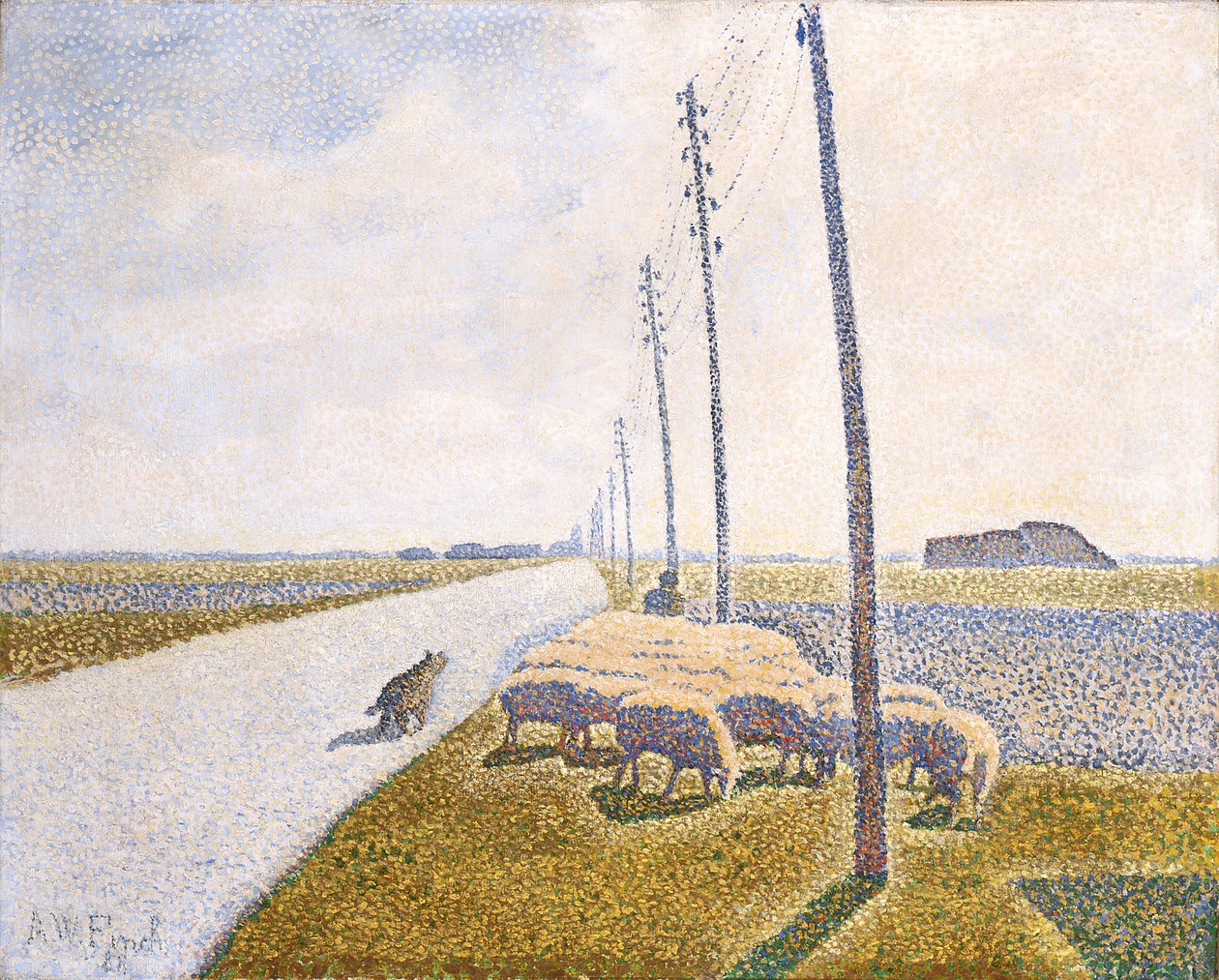 Vägen till Nieuport (olja på duk) av Alfred William (1854 1930) Finch