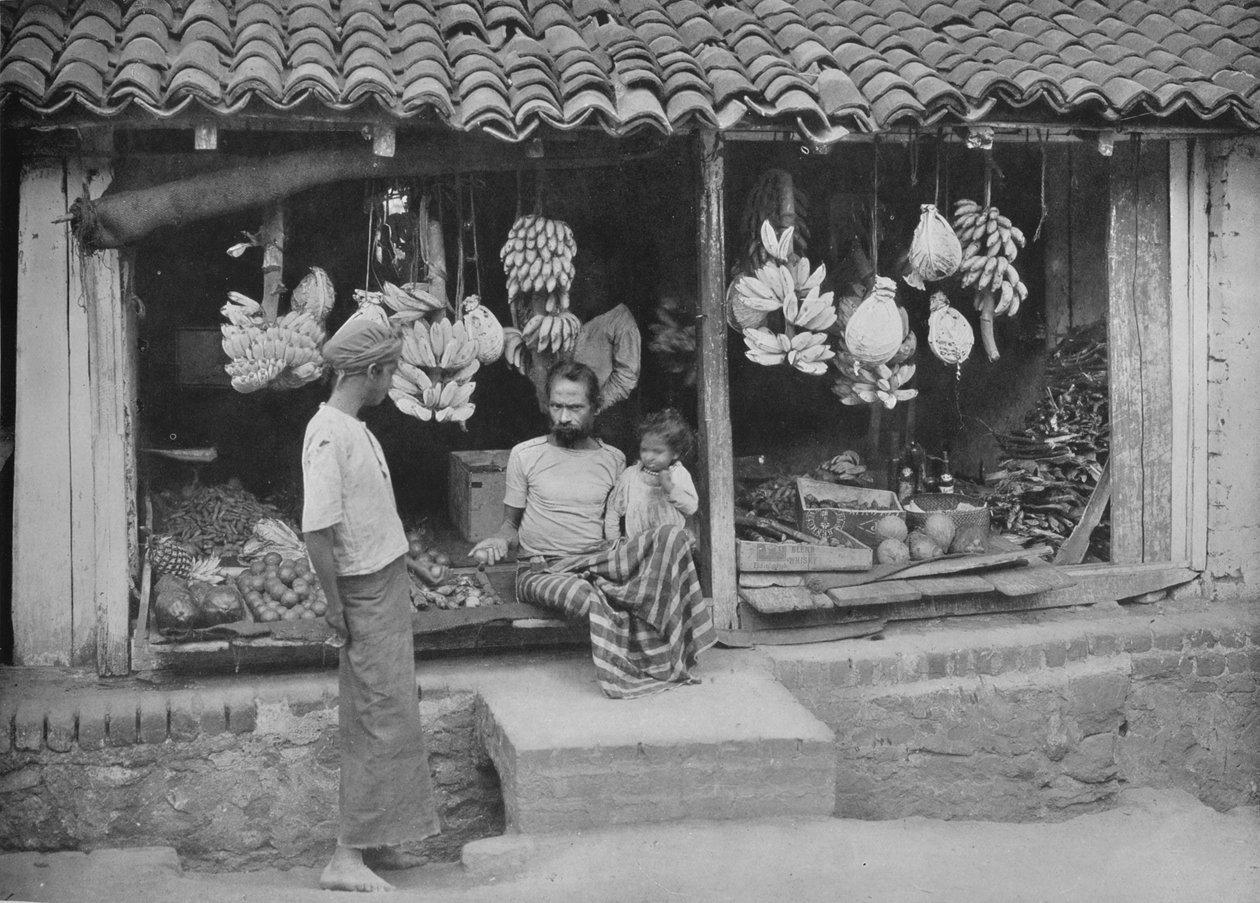 A Native Boutique or Fruit Shop, c1890, 1910 av Alfred William Amandus Plate