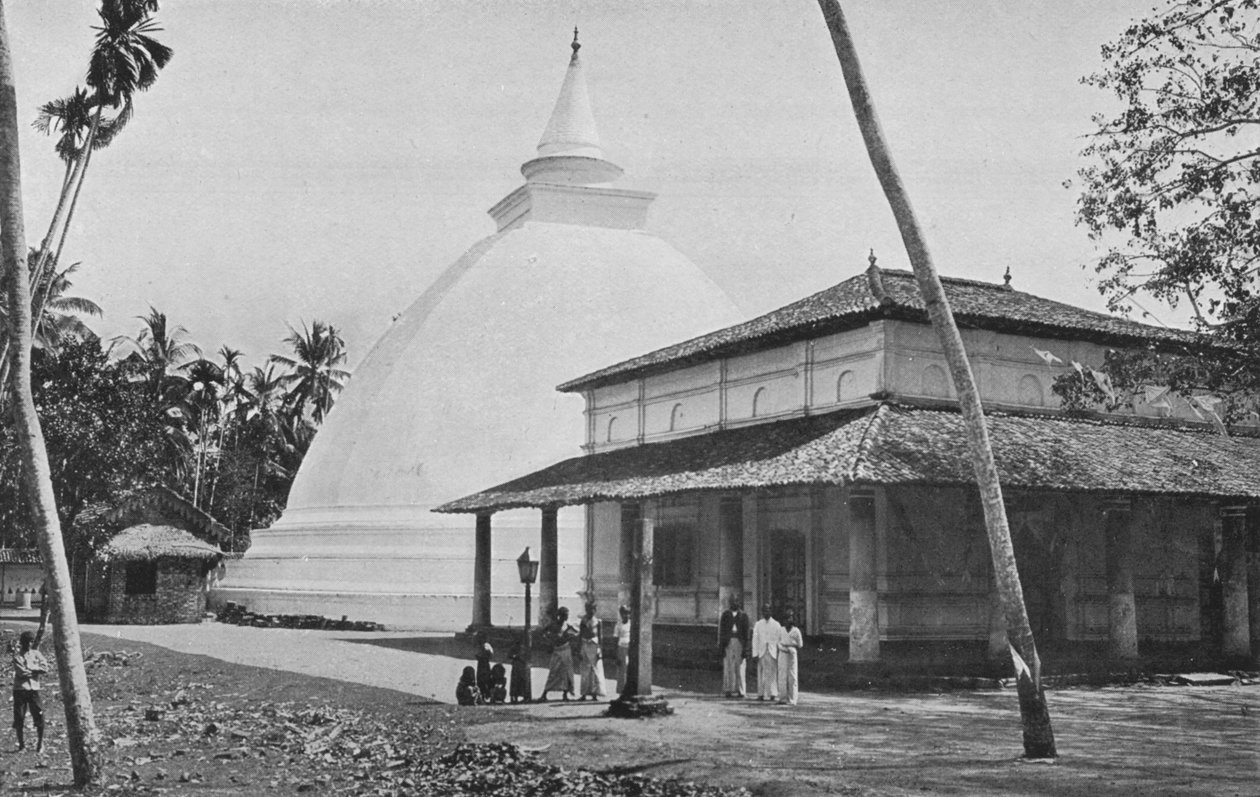 Kelaniya-templet och Dagoba, c1890, 1910 av Alfred William Amandus Plate