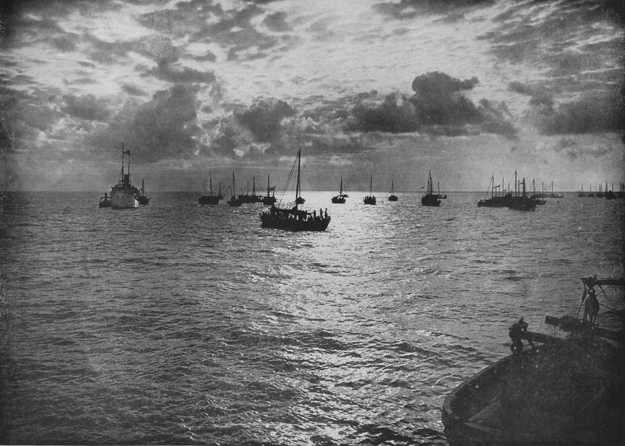 Sunset on the Pearling Banks, Marrichikaddi, c1890, 1910 av Alfred William Amandus Plate