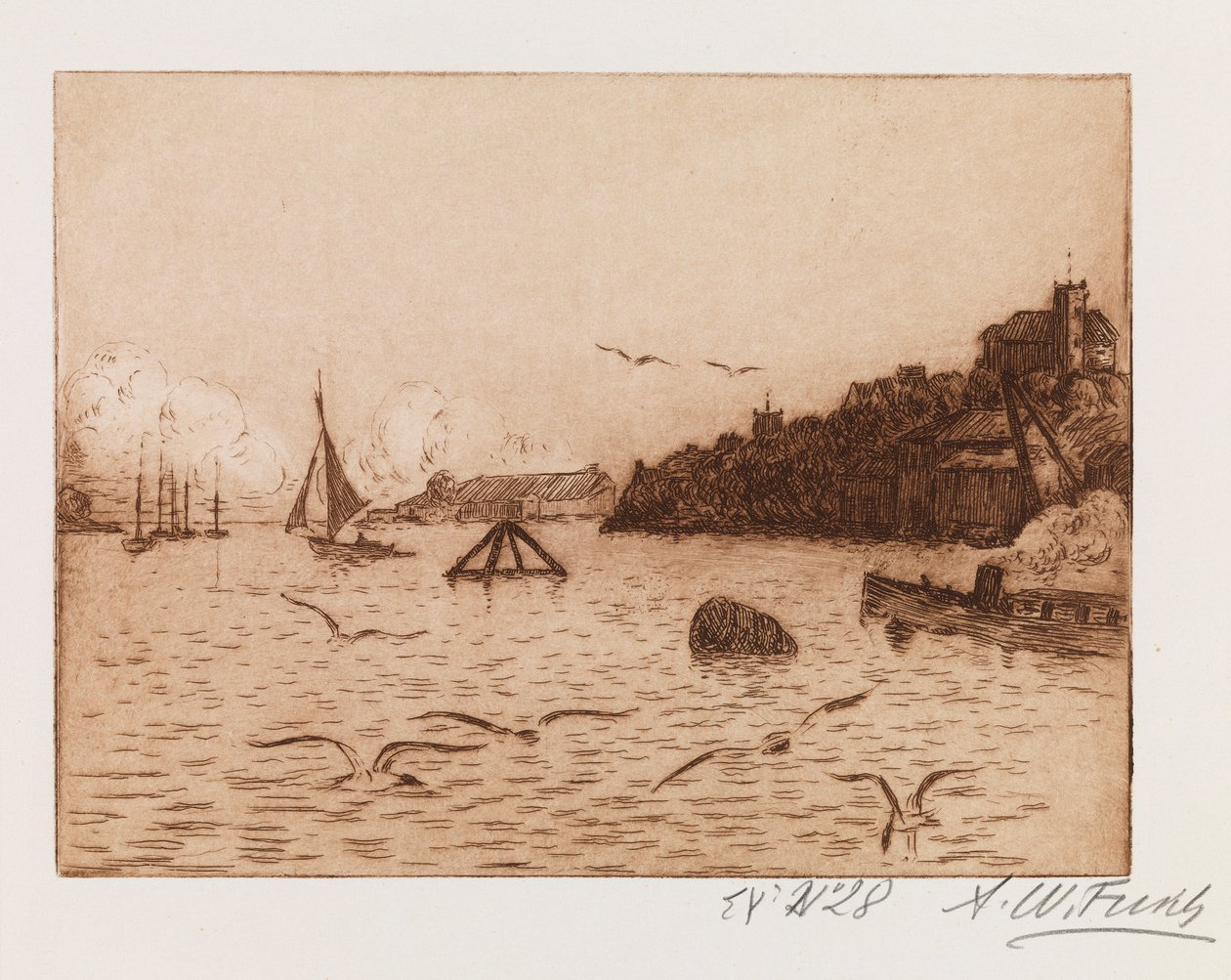 Södra hamnen av Alfred William Finch