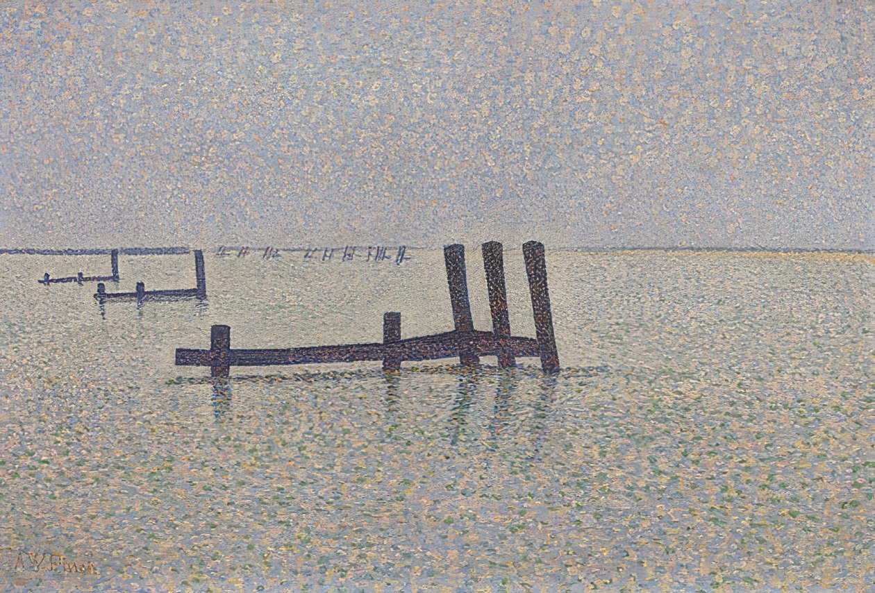 Engelska kanalen vid Nieuwpoort. Omkring 1889 av Alfred William Finch