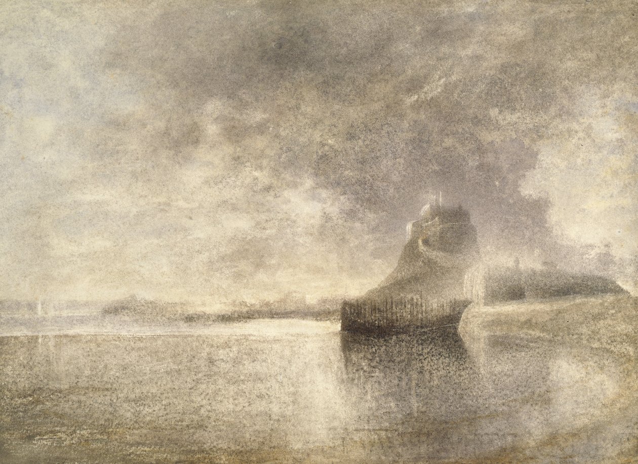 Holy Island Castle, Northumbria, ca 1882-3 (akvarell på papper) av Alfred William Hunt