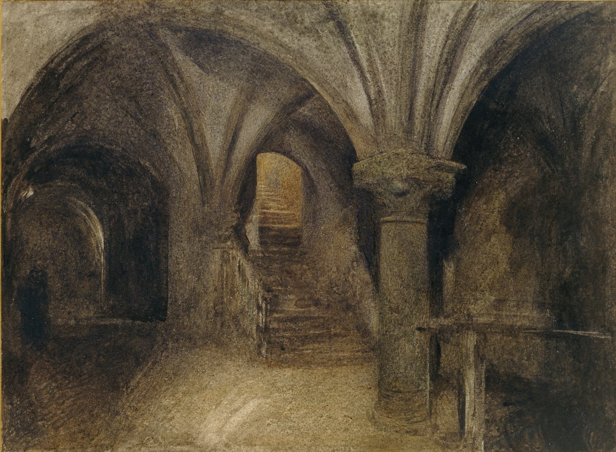 Mont St Michel, The Crypt of the Aquilon, c1876 av Alfred William Hunt