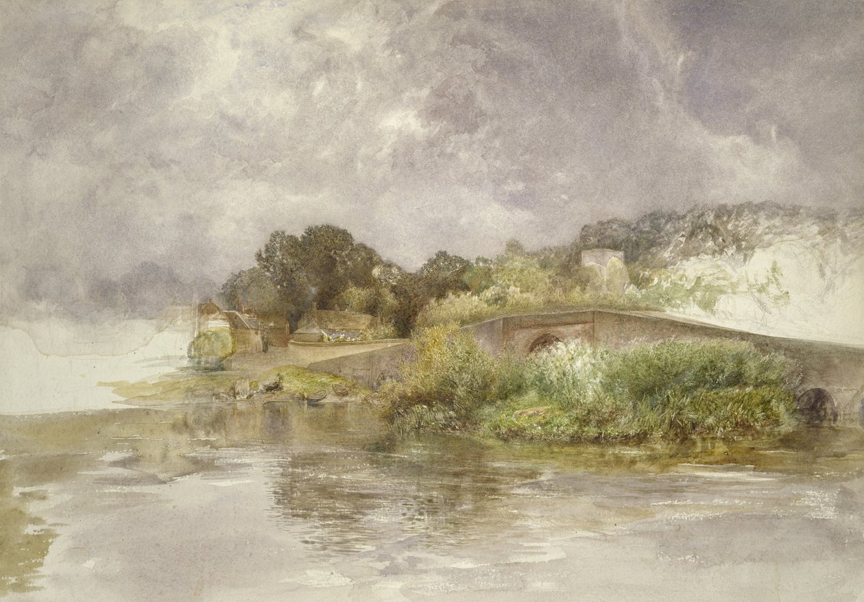 Sonning Bridge, ca. 1882 (akvarell på papper) av Alfred William Hunt