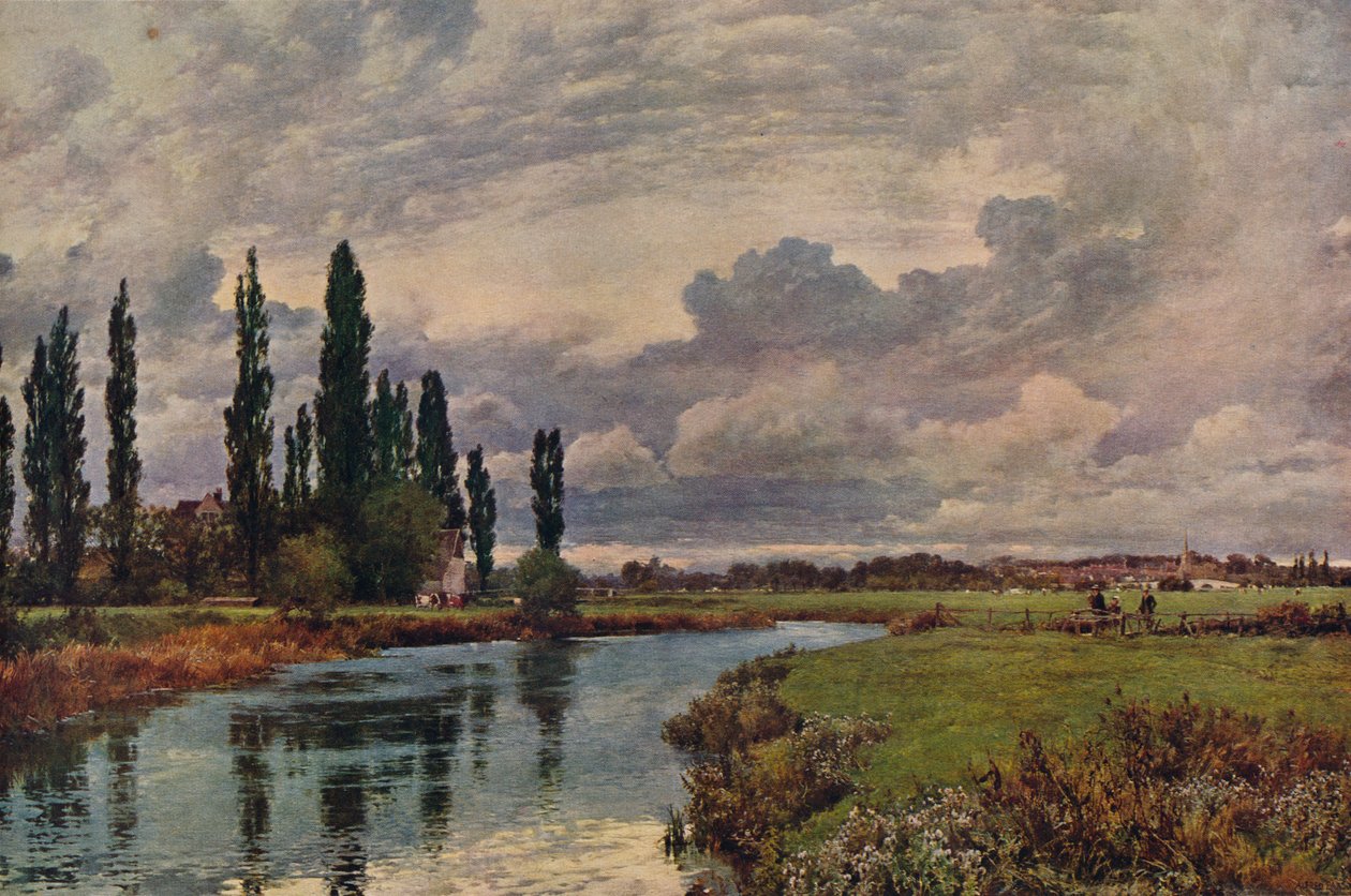 Poplar i Thames Valley, c1800-talet, 1938 av Alfred William Parsons