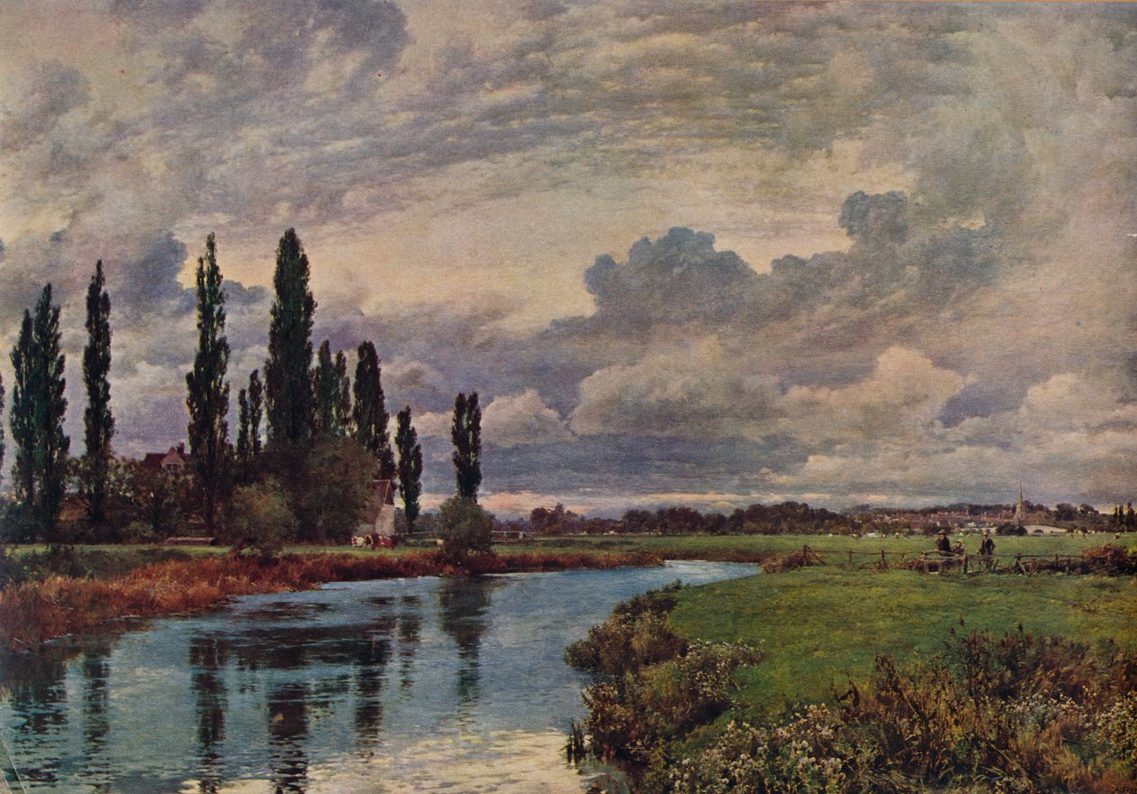 Poplar i Thames Valley, sent 1800-tal, 1935. av Alfred William Parsons