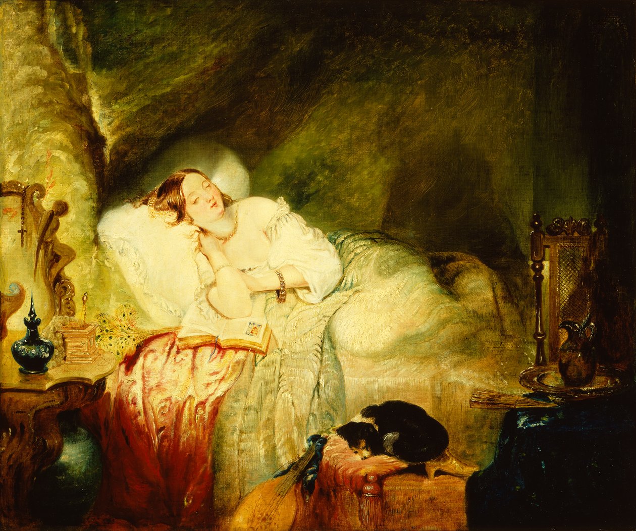 Törnrosa (olja ombord) av Alfred Woolmer