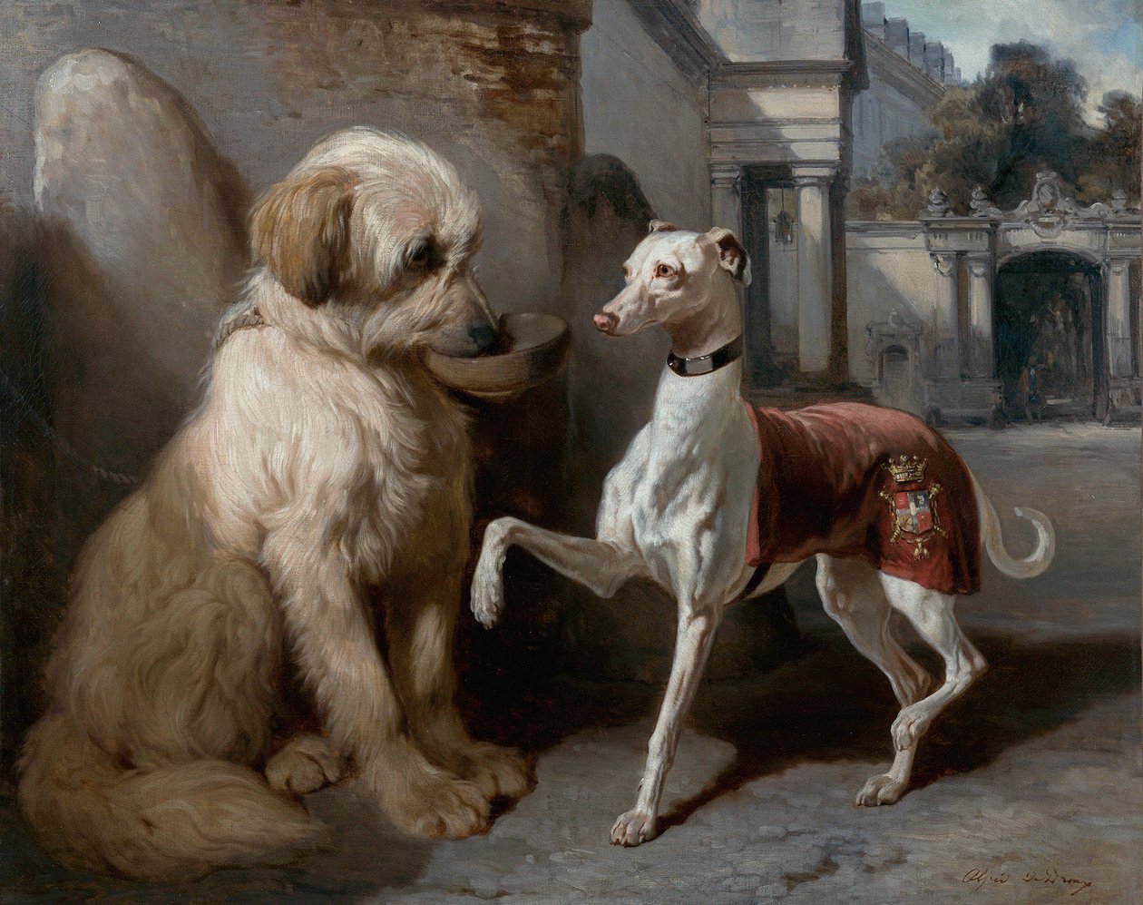 Franska: Riche et Pauvre av Alfred De Dreux