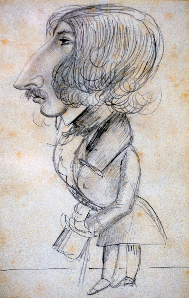 Självporträtt, 1838 av Alfred de Musset