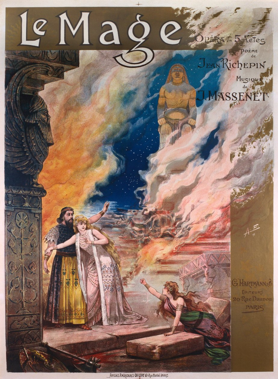 Le Mage, opera i fem akter av Jules Massenet (12 maj 1842 - 13 augusti 1912), libretto av Richepin av Alfredo Edel