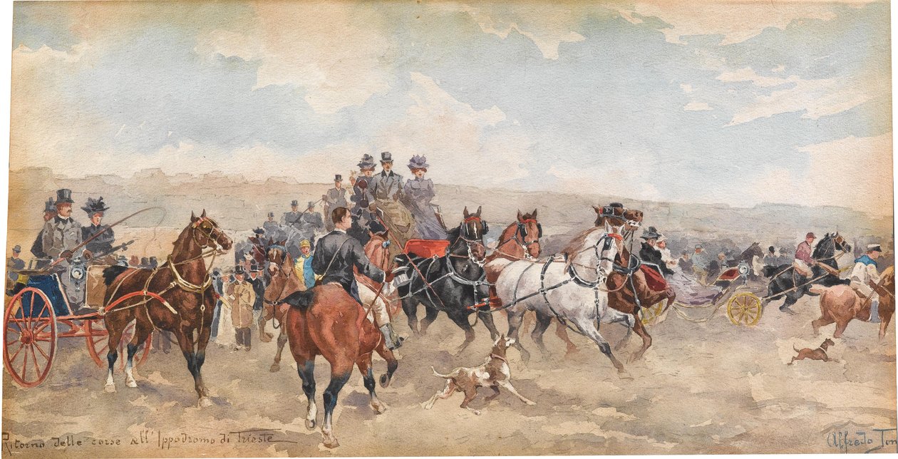 Return from the racing track in Triest av Alfredo Tominz