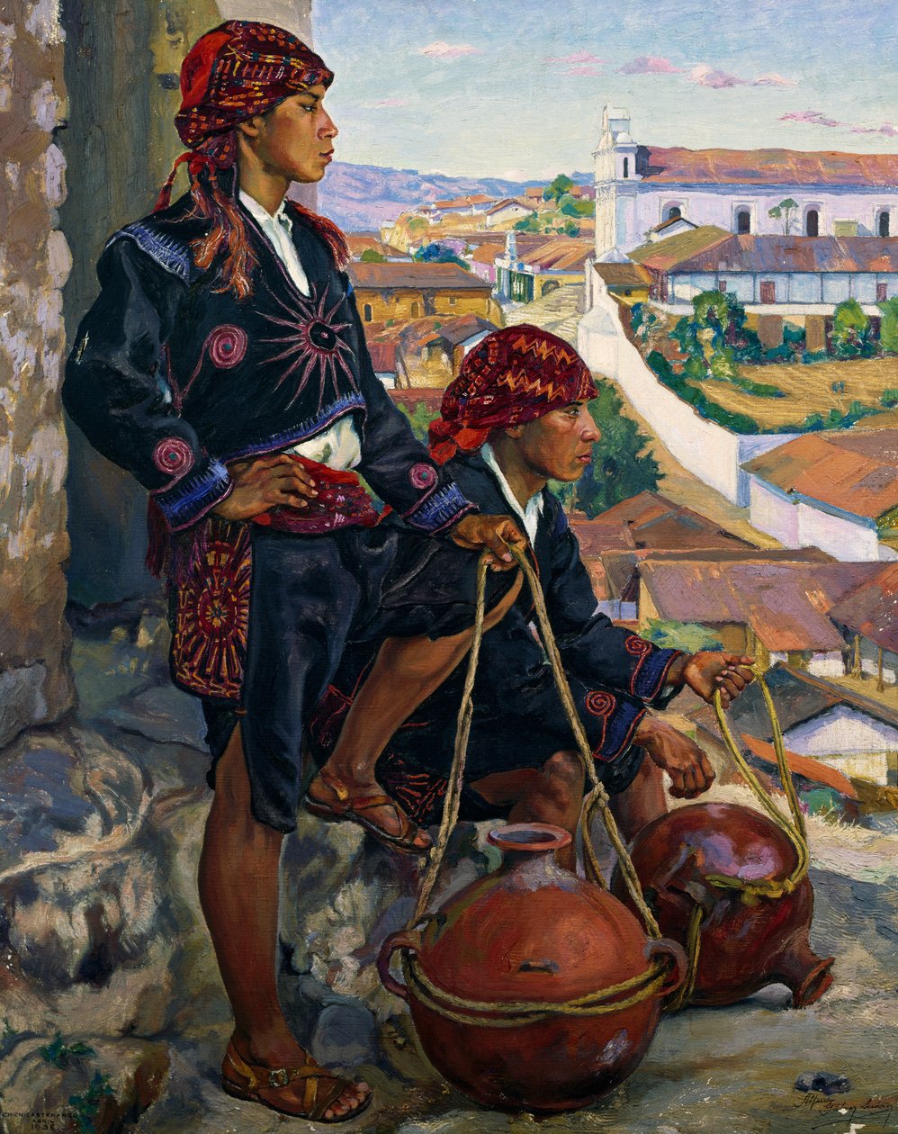 Vattenbärare, Chichicastenango av Alfredo Gálvez Suárez
