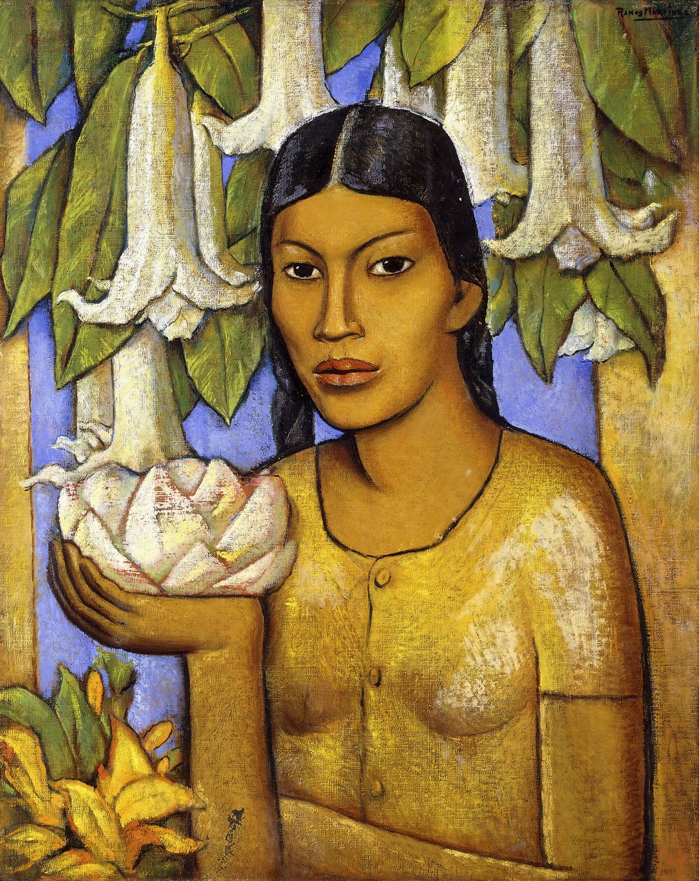 Floripondias Indien; Floripondias Indien av Alfredo Ramos Martinez