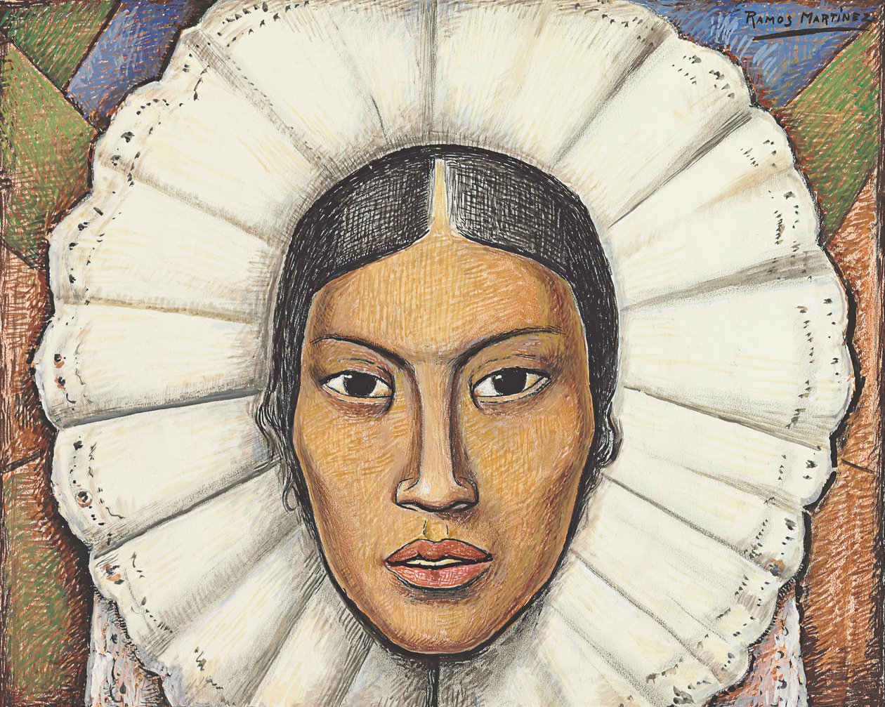 Tehuana, ca 1930 (gouache och krita på papper) av Alfredo Ramos Martinez