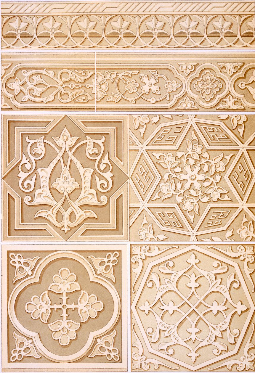 Detaljerade studier av arkitektonisk dekoration, pub. 1883. av Alhusain Fawzy