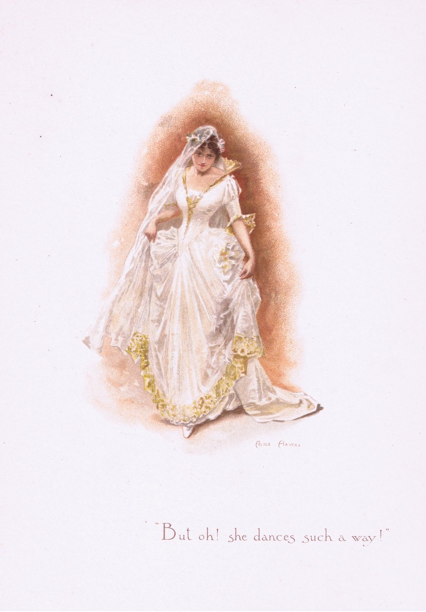 Men åh, hon dansar så!, från Some Old Love Songs publicerade av Hildesheimer & Faulkner, 1892 av Alice Havers