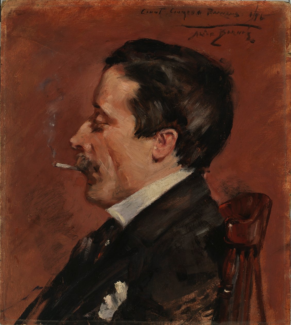 Man med cigarett av Alice Pike Barney