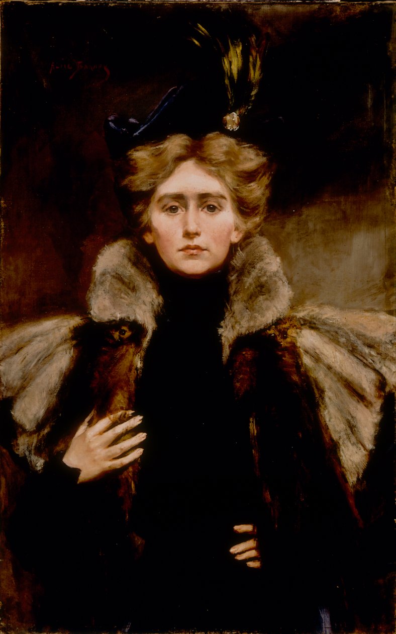 Natalie i Fur Cape, 1897. av Alice Pike Barney