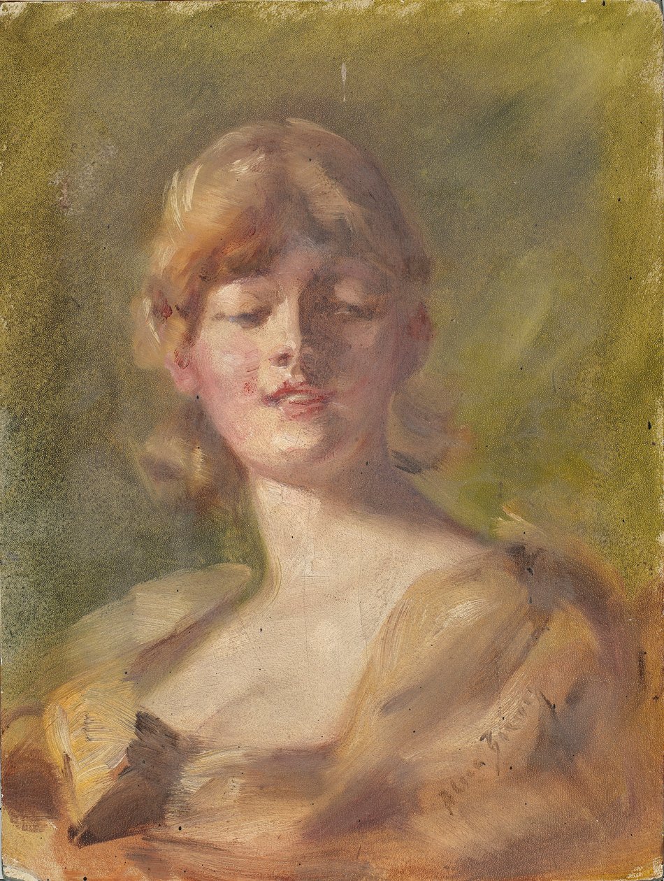 Studie av huvud av Alice Pike Barney