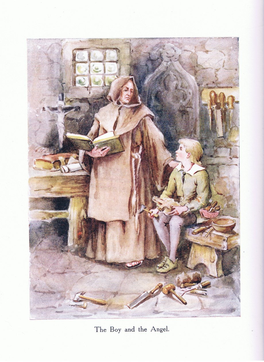 Pojken och ängeln, illustration från 