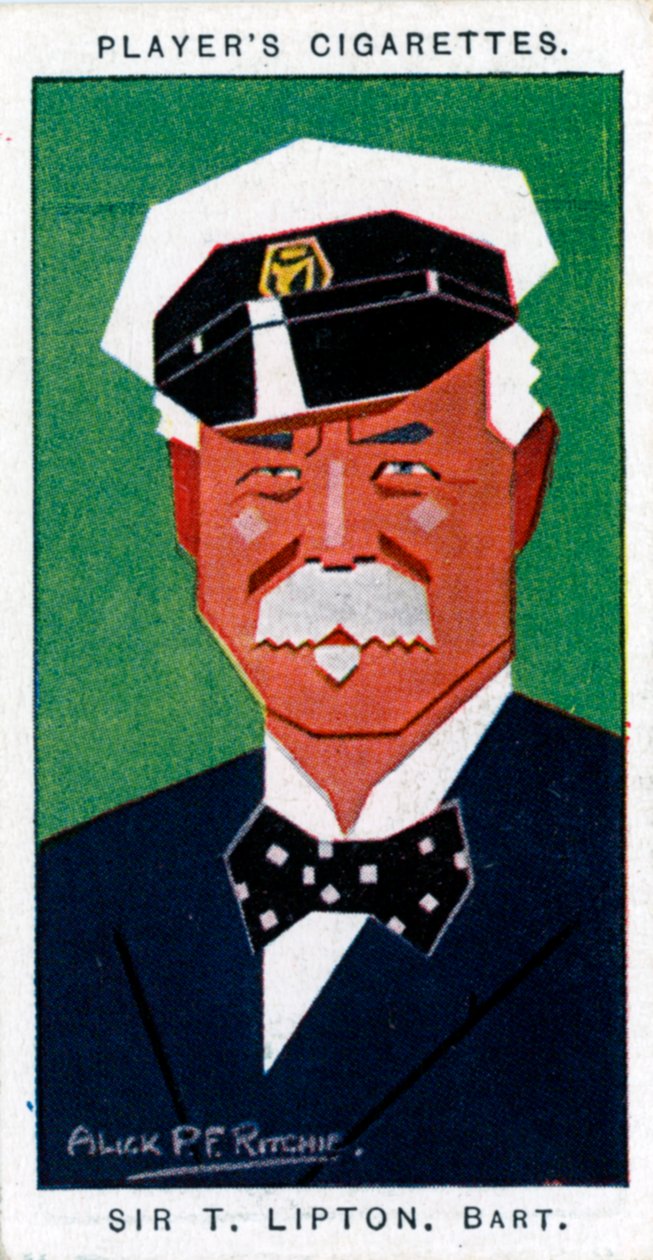 Sir Thomas Johnstone Lipton, 1:e baronet, brittisk livsmedelsaffär och seglare, 1926 av Alick P. F. Ritchie