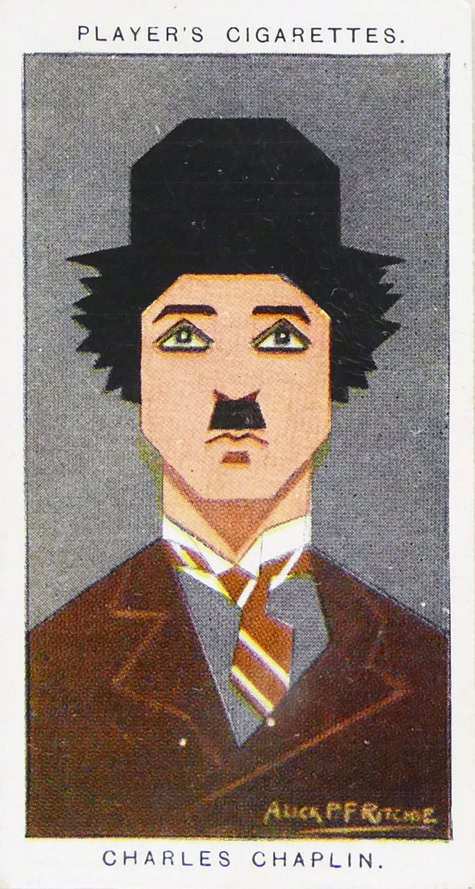 1926 Spelarens cigarettkort föreställande: Charlie Chaplin av Alick Penrose Forbes Ritchie