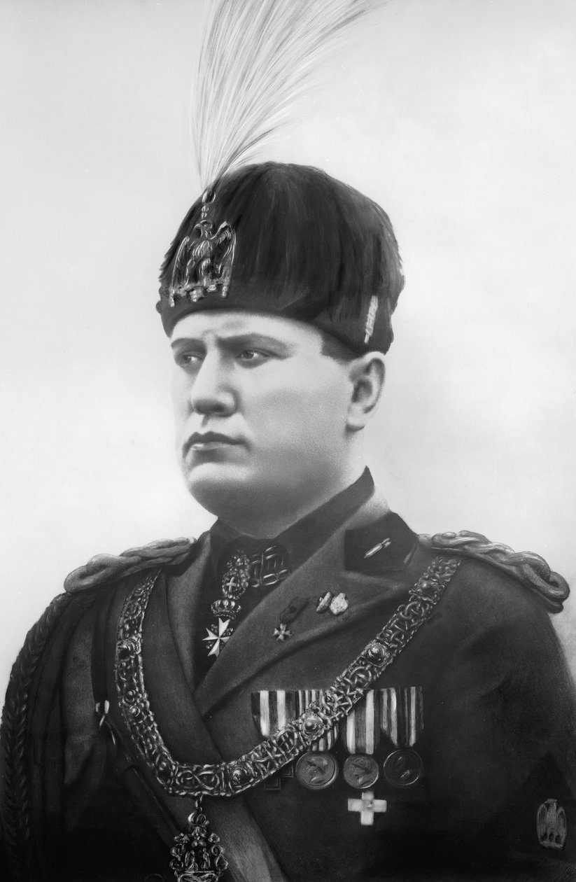Benito Mussolini (s/v foto) av Fratelli Alinari