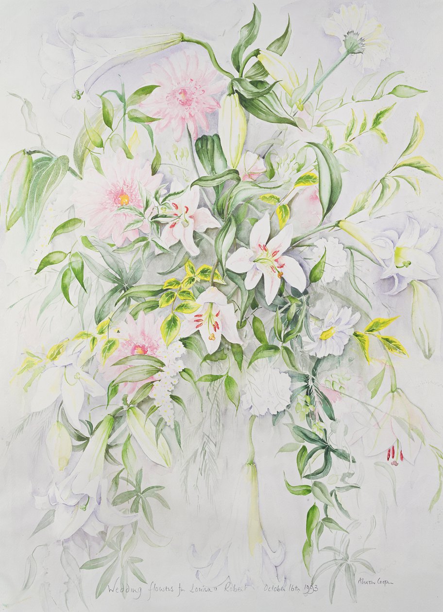 Bröllopsblommor för Louisa och Robert, 1993 (se även 72715) av Alison Cooper