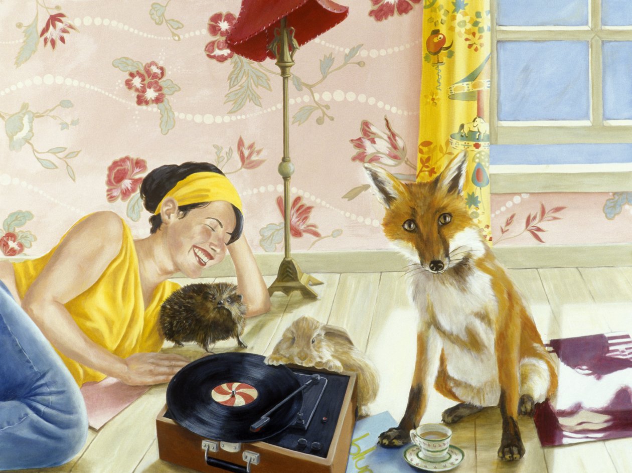 Our Fabulous Babysitter (acrylic & oil on canvas) av Alix Contemporary Artist Soubiran Hall