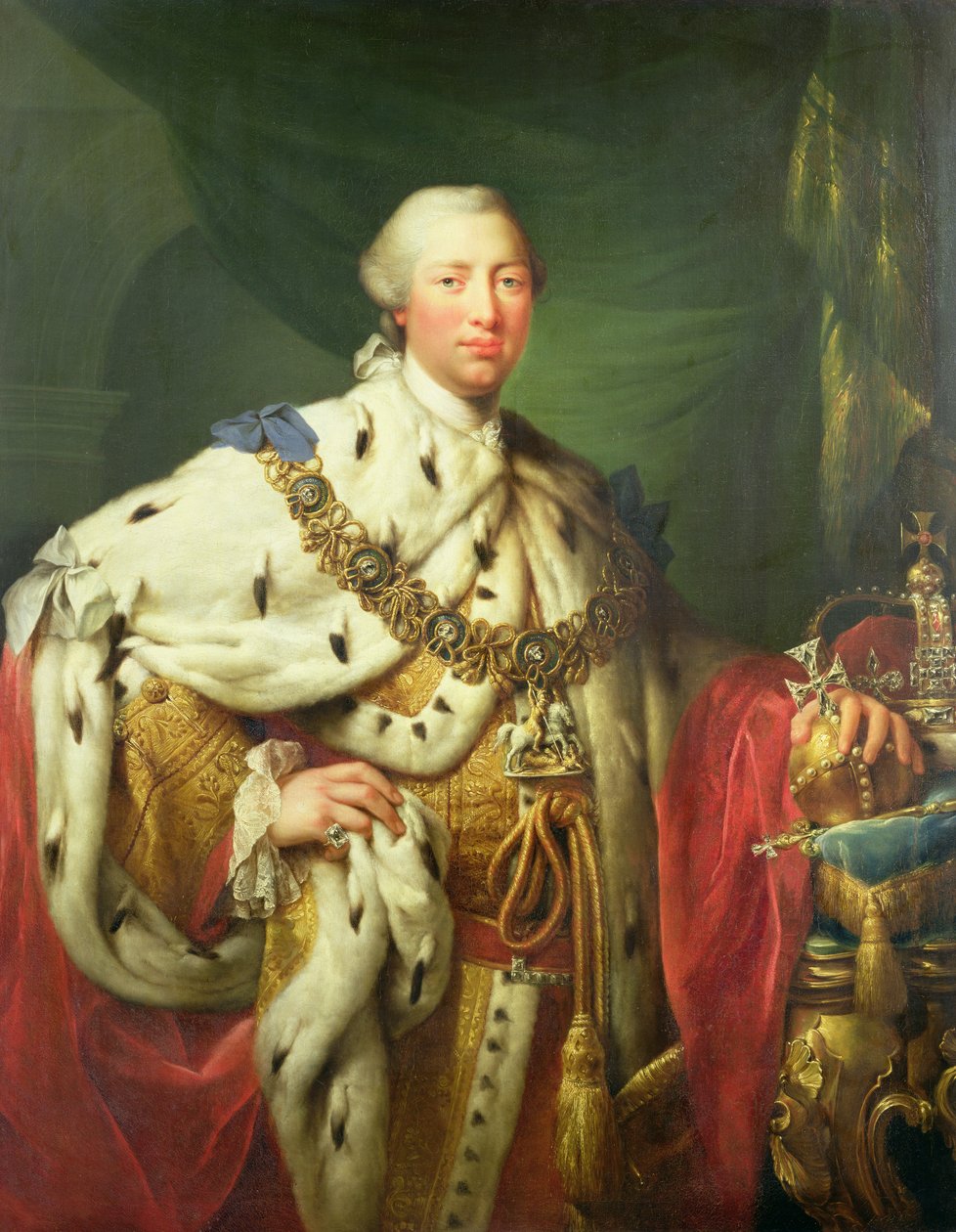 Porträtt av George III i hans kröningsdräkt, c.1760 av Allan Ramsay
