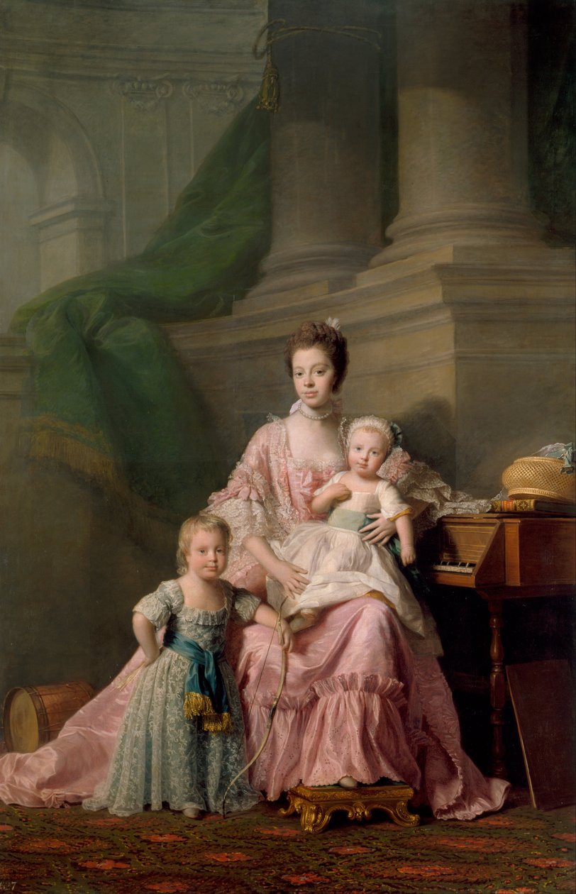Drottning Charlotte med sina två äldsta söner av Allan Ramsay