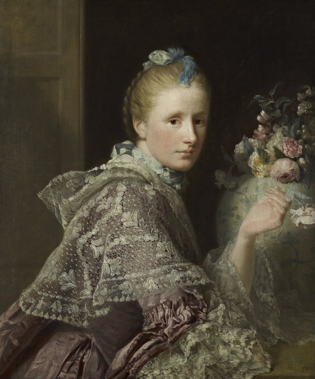 Konstnärens fru - Margaret Lindsay av Evelick, c 1726 - 1782 av Allan Ramsay