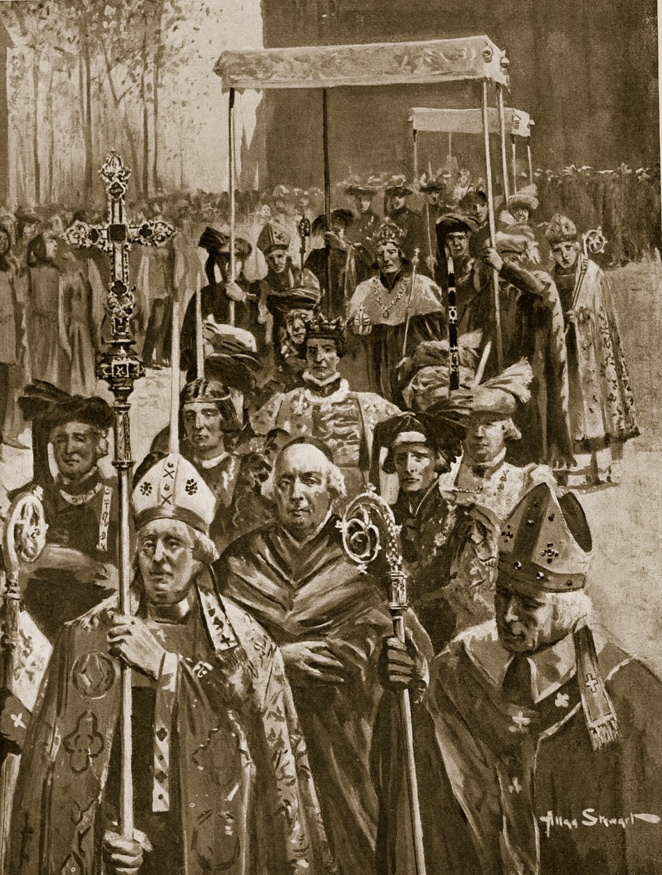 Richard III:s kröningståg av Allan (after) Stewart