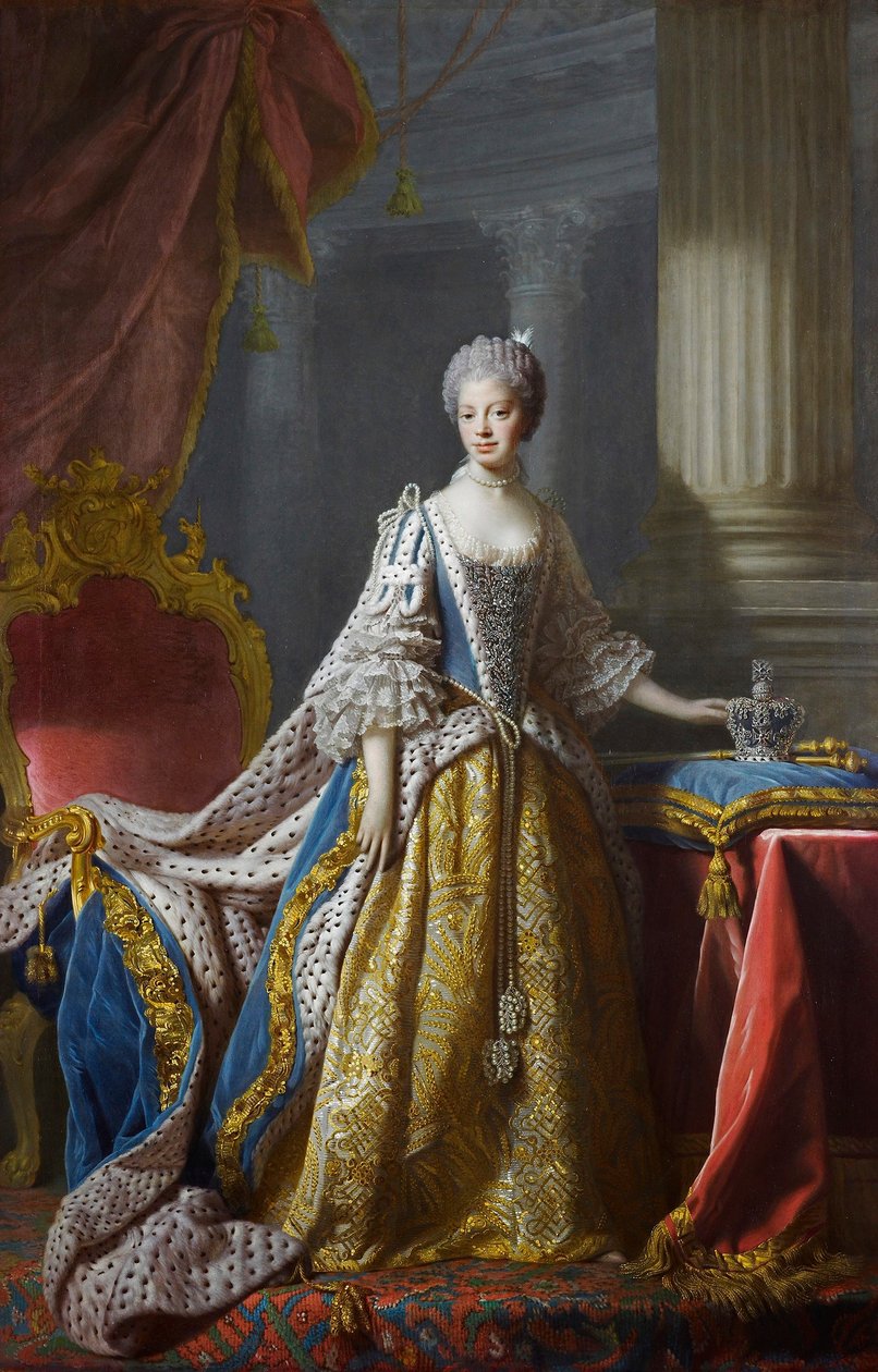 Allan Ramsay - Drottning Charlotte (Kunglig samling)1 av Allan Ramsay