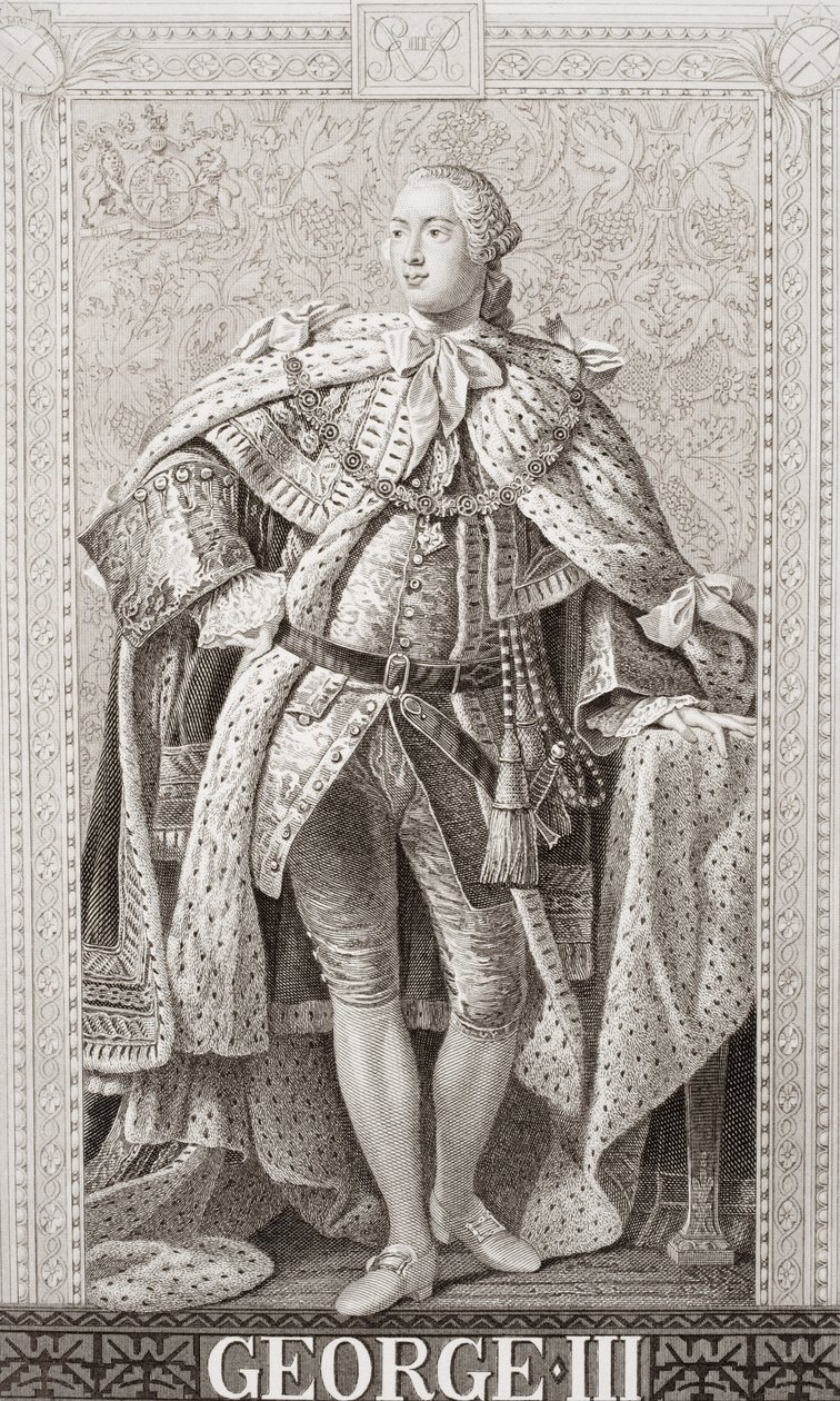 George III (1738-1820) från "Illustrationer av engelsk och skotsk historia" volym II av Allan Ramsay
