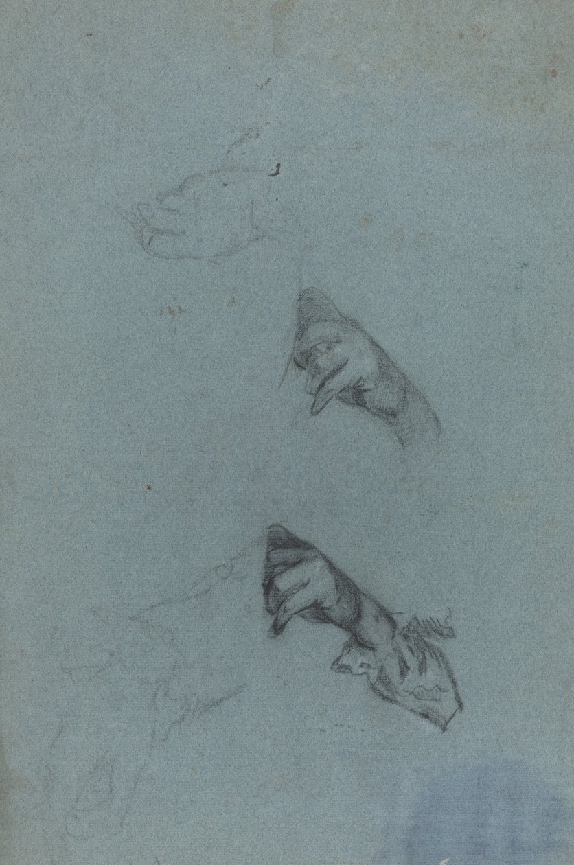 Handstudier [verso] av Allan Ramsay