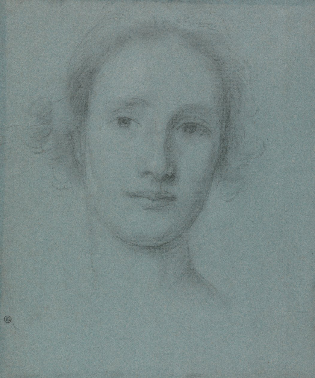 Huvudet av en ung kvinna av Allan Ramsay