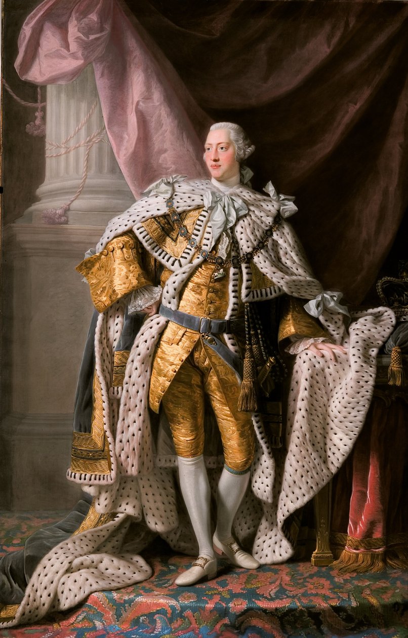 Kung George III i kröningsdräkt av Allan Ramsay