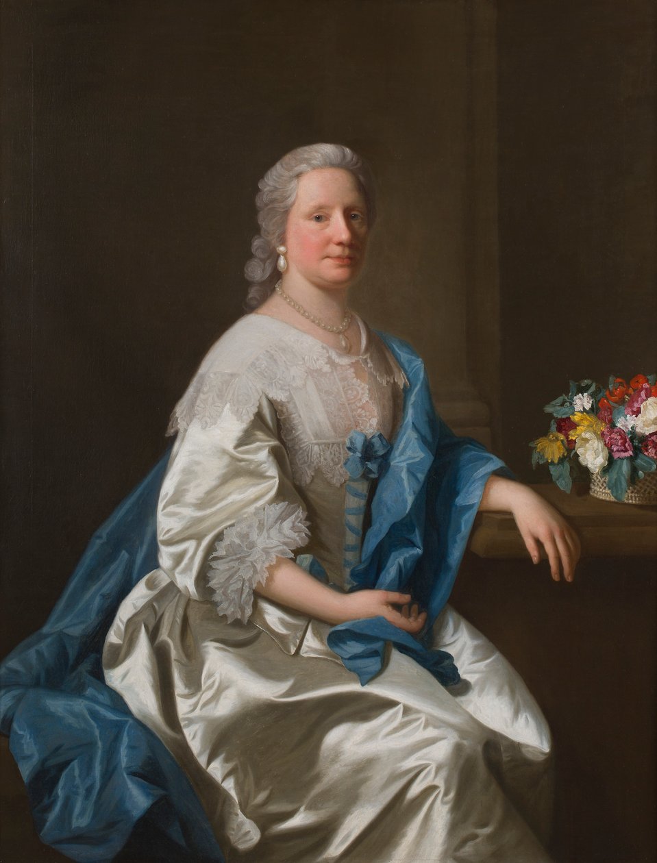 Porträtt av Anne Leighton (olja på duk) av Allan Ramsay