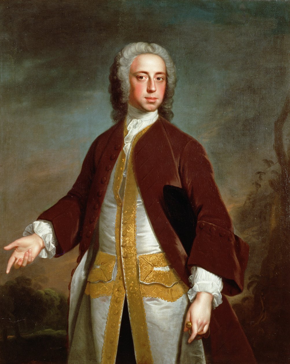 Porträtt av Lord Sherard Manners, sjätte son till hertigen av Rutland, före 1742 av Allan Ramsay